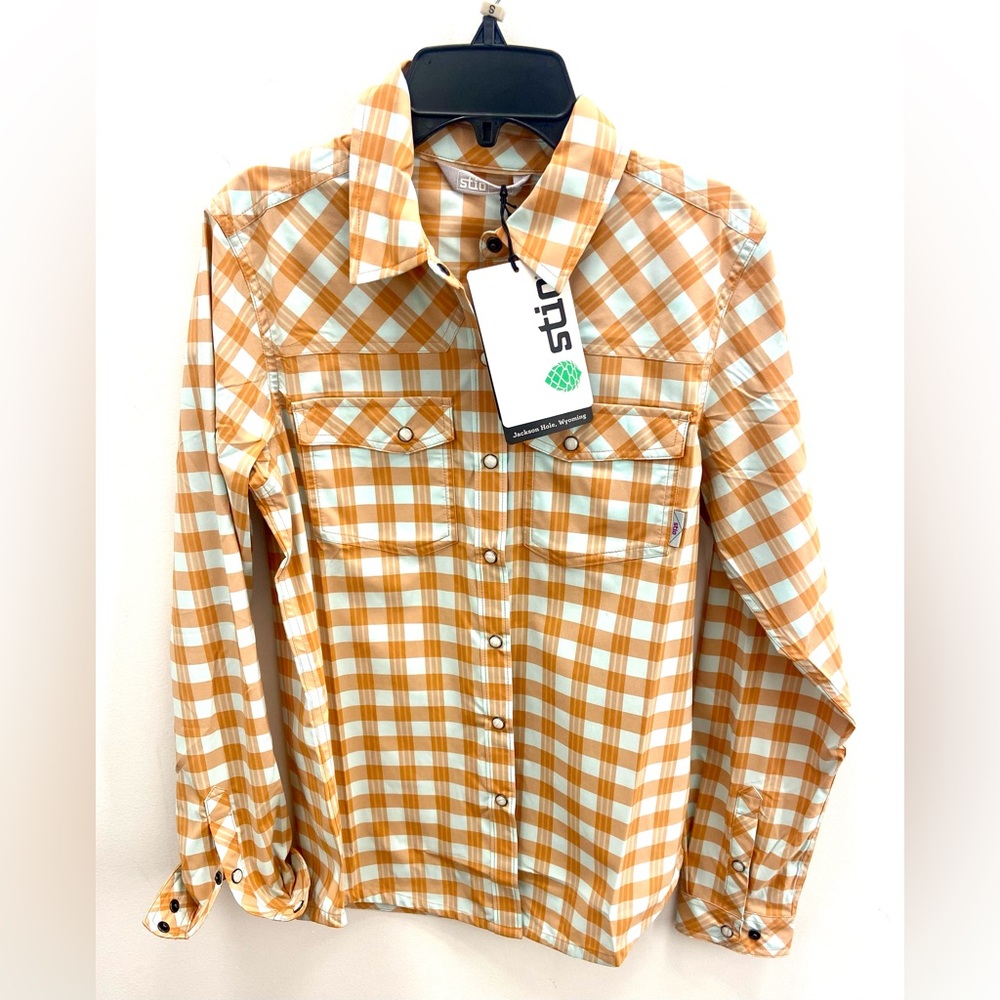 🔖 STIO Cougar Check Eddy Shirt LS UPF 50+ Sun Protection Water resistant